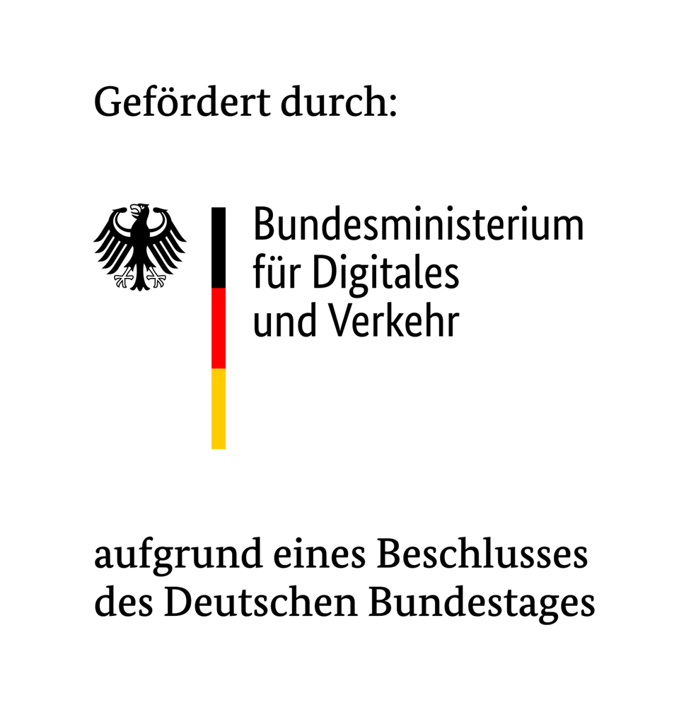 Logo Gefördert durch Bundesminiterium für Digitales und Verkehr