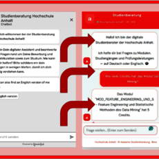 Prototyp eines Chatverlaufs zur Studienberatung