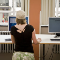 Studierende am PC