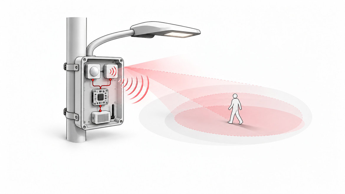 Infrared and radio-wave sensing feed processing and communication.