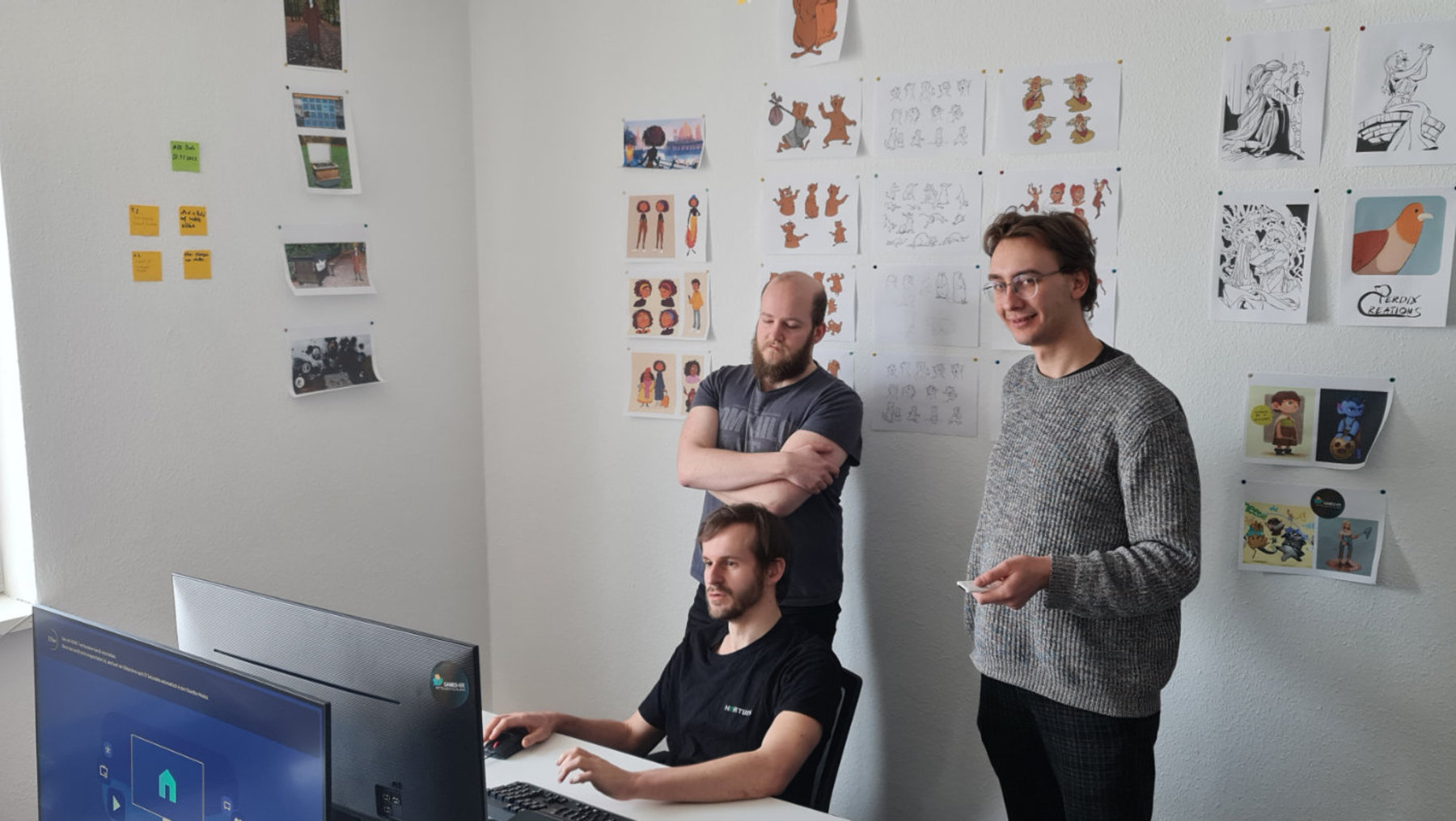 Perdix Creations in ihrem Büro in der Digital Innovation Lounge Köthen