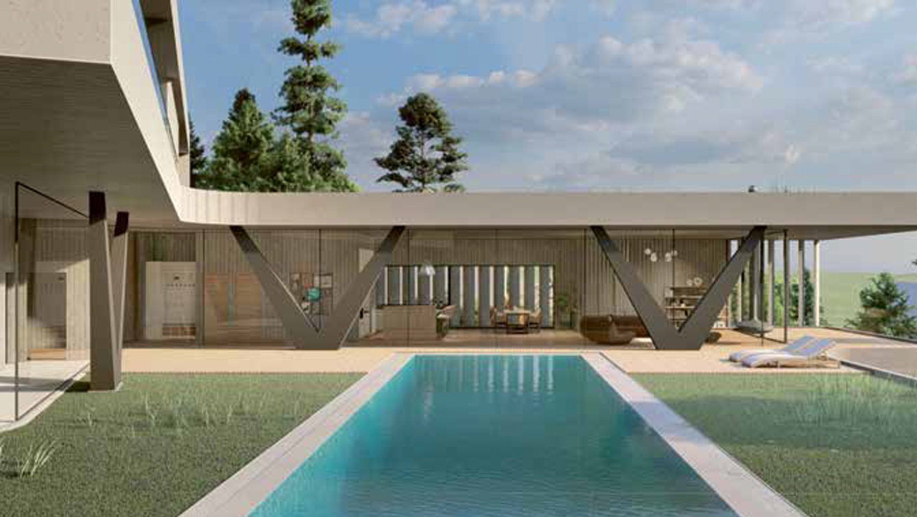 Mehmet Caferoglu "V-Shaped Villa - With Extensive City Views"