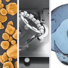 This image sequence illustrates cheese production: a) Industrial machines for cheese production; b) Cut cheese slices; c) Manual molding of cheese; d)Finished cheese wheel; e) Distillery or dairy factory equipmentExport. The process spans from preparation to final products.