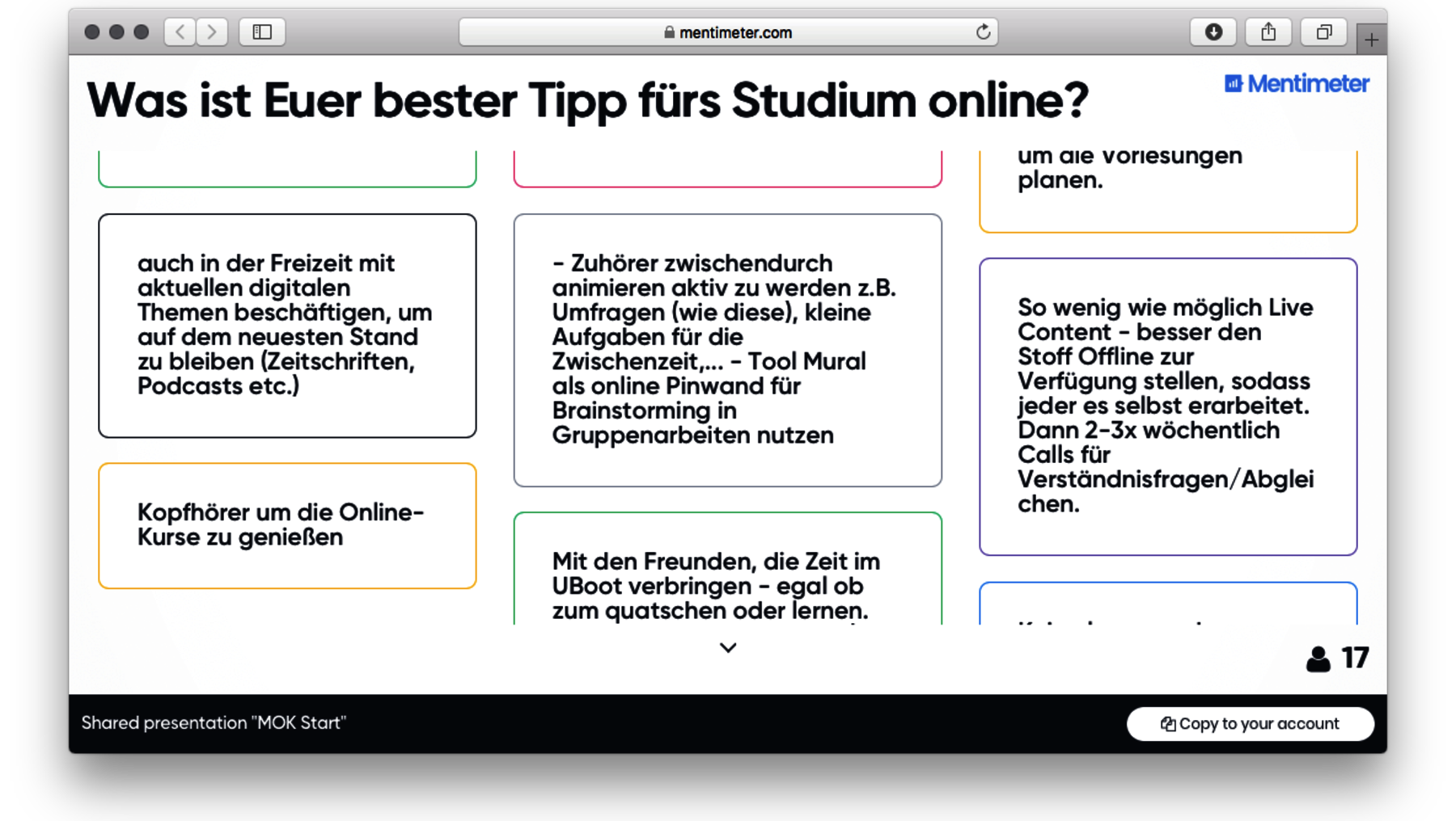 Übersicht mit Tipps 