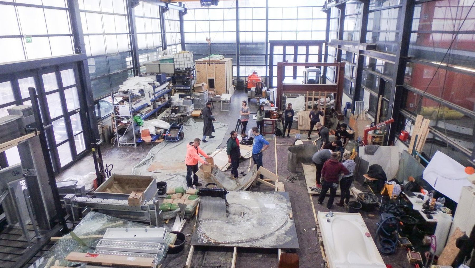 Blick in die Arbeitshalle