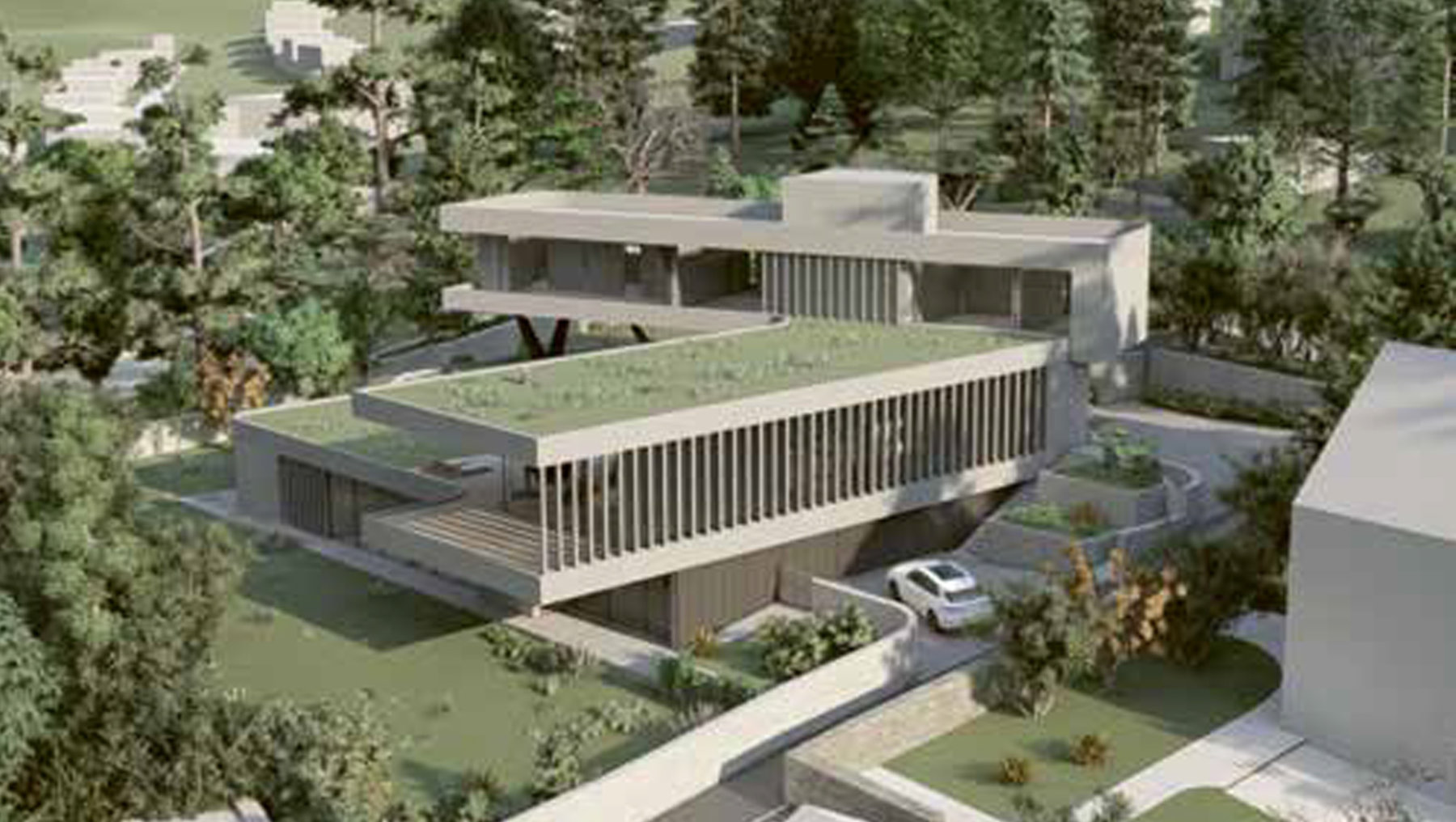 Mehmet Caferoglu "V-Shaped Villa - With Extensive City Views"