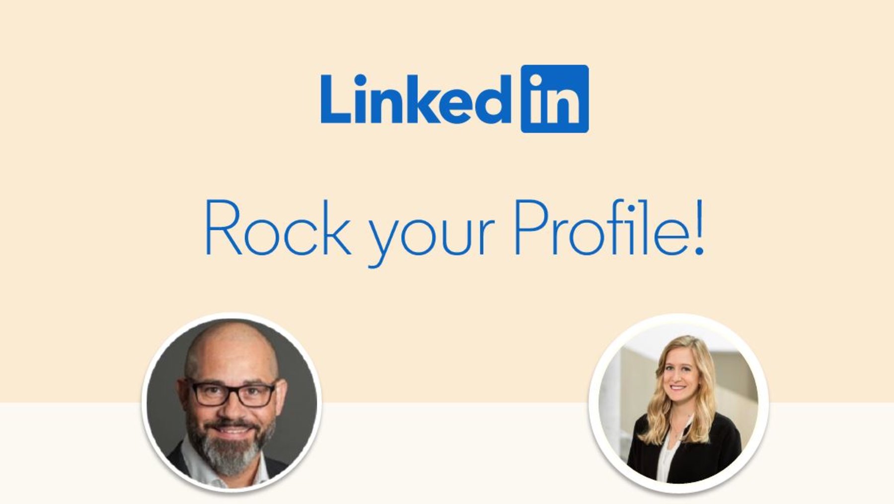 Zwei Personen auf der Startseite von Linkedin