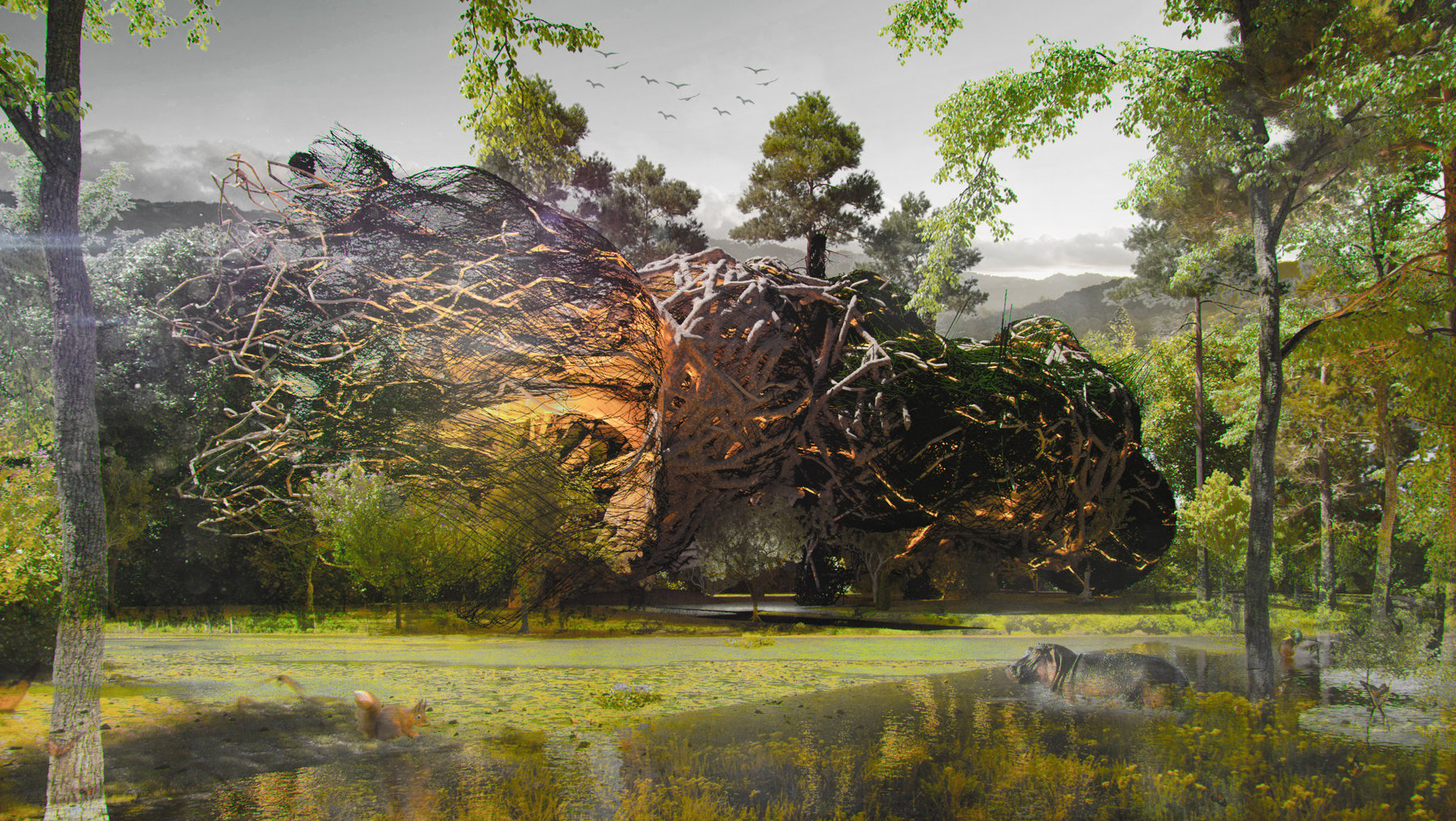 Biotope Generative System - Strategy for integrating Contemporary Housing Community with Nature in Florida