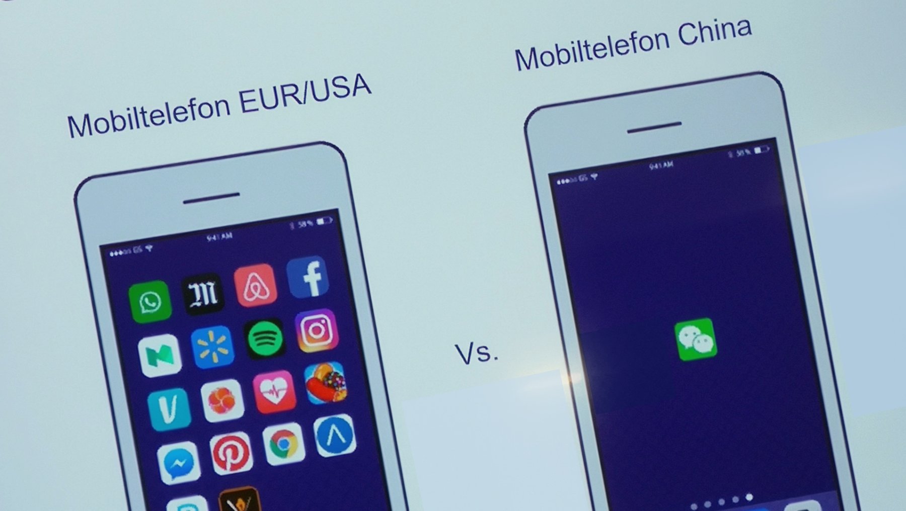 Zwei Smartphones